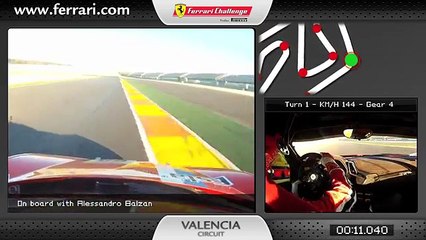 Ferrari 458 Challenge on board cam  Alessandro Balzan