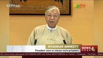 Myanmar president vows to release more prisoners