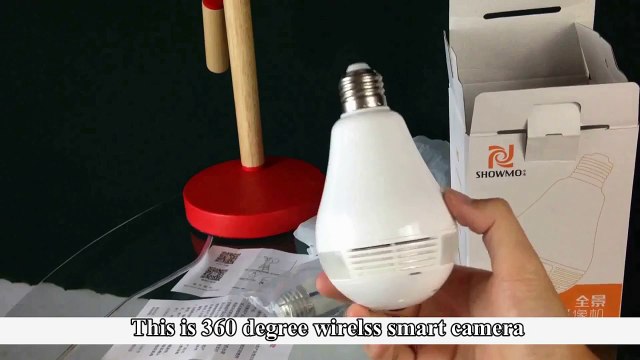 960P 360 Degree Panoramic Wifi P2P Hidden Network IP Camera LED Bulb Light