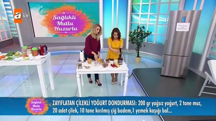 Zayıflatan çilekli yoğurt dondurması - Sağlıklı Mutlu Huzurlu 91. Bölüm - atv