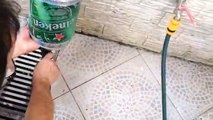 Como fazer uma lixeira com o barril de chopp Heineken de 5 litros