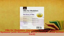 Download  VBA for Modelers Developing Decision Support Systems with Microsoft Office Excel  EBook