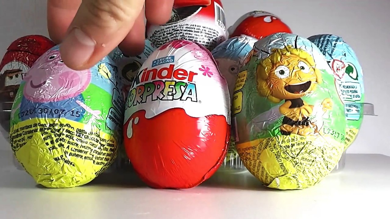 TRỨNG SURPRISE, BEE MAYA, Peppa Pig và công chúa. Kinder Surprise VIDEOS EGG CHO TRẺ EM