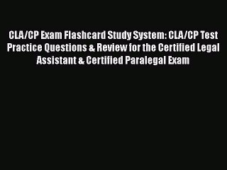 PDF CLA/CP Exam Flashcard Study System: CLA/CP Test Practice Questions & Review for the Certified