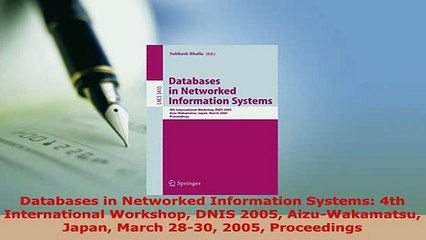 PDF  Databases in Networked Information Systems 4th International Workshop DNIS 2005  EBook