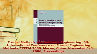 PDF  Formal Methods and Software Engineering 8th International Conference on Formal Free Books