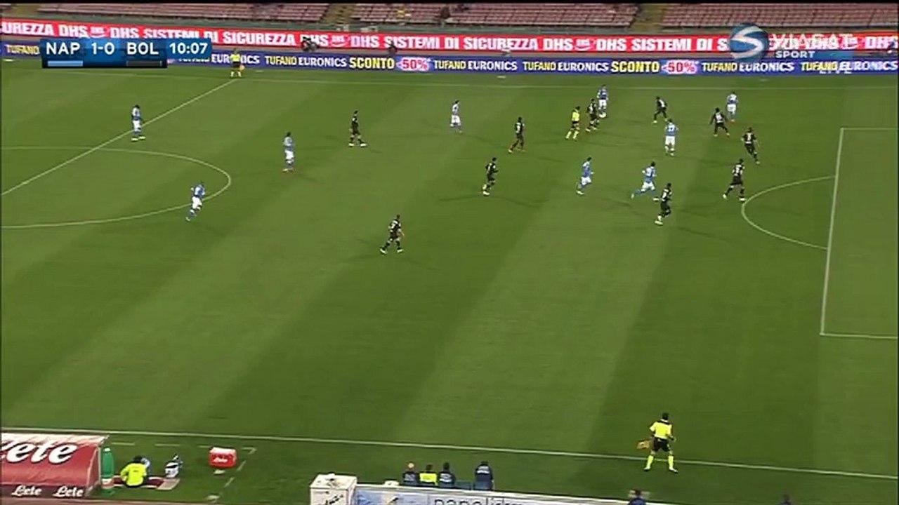 1-0 Manolo Gabbiadini Goal Italy  Serie A - 19.04.2016, SSC Napoli 1-0 Bologna FC