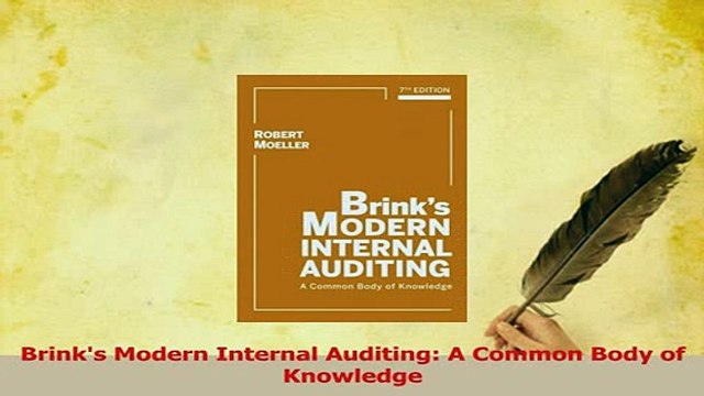 PDF Brinks Modern Internal Auditing A Common Body of Knowledge Read Full Ebook