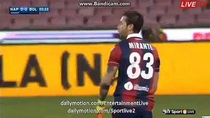 Jose Callejon Fantastic Chance  - Napoli vs Bologna - Serie A - 19/04/2016