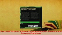 PDF  Gray Hat Python Python Programming for Hackers and Reverse Engineers  EBook