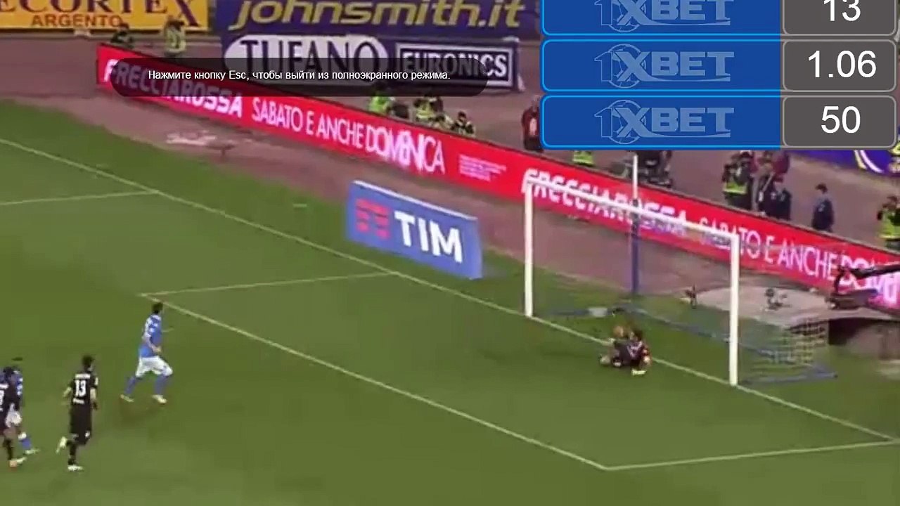 Napoli 2 - 0 Bologna Gabbiadini gol GOAL 19.04.2016