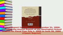 Read  Annual Report for Year Ending December 31 2006 Including the Annual Report of the Ebook Free