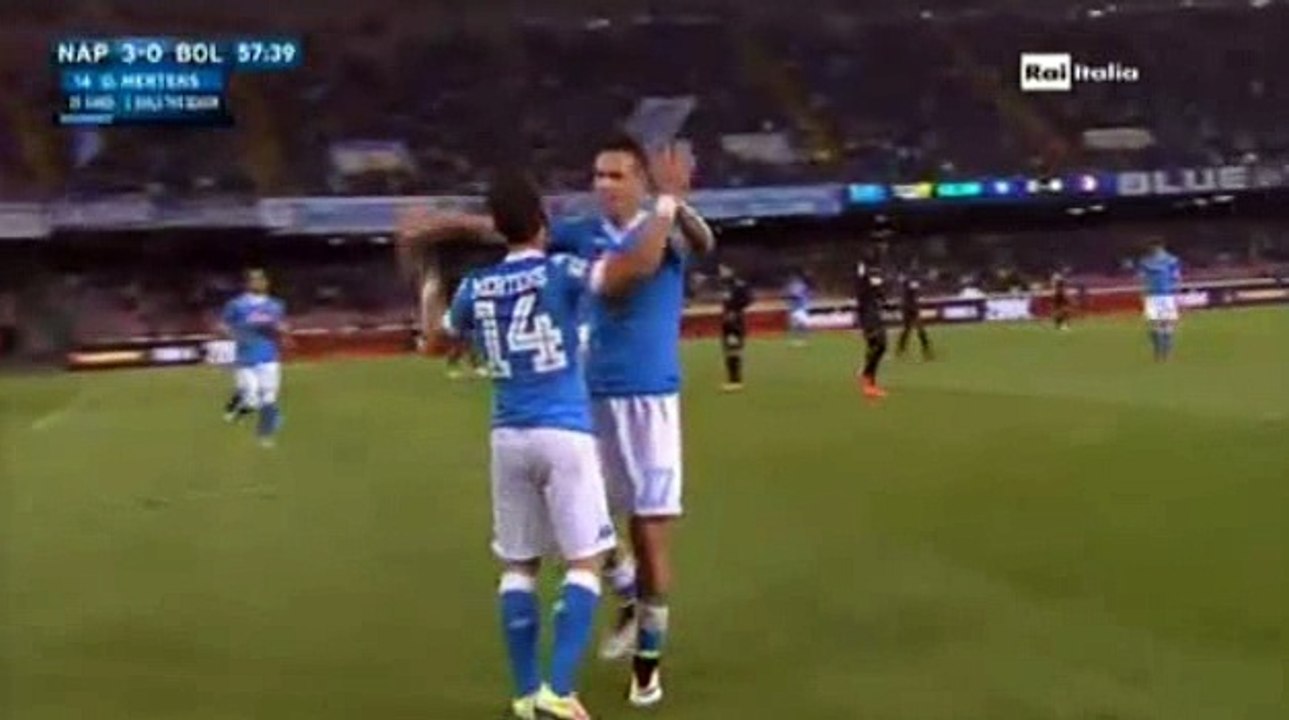 Dries Mertens Goal Napoli 3 - 0 Bologna Serie A 19-4-2016
