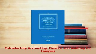 Read  Introductory Accounting Finance and Auditing for Lawyers Ebook Free