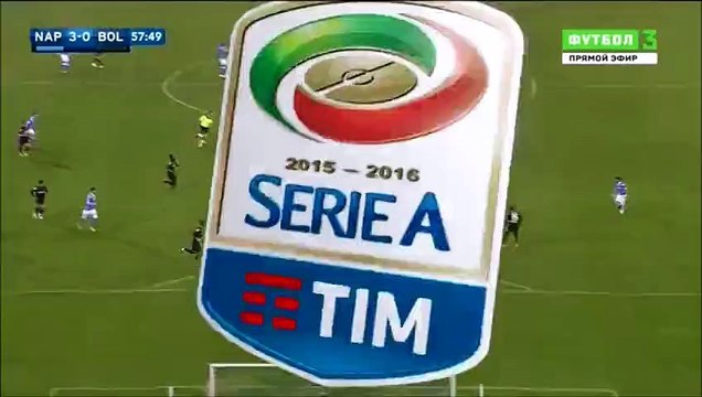 3-0 Dries Mertens Goal Italy Serie A - 19.04.2016, SSC Napoli 3-0 Bologna FC