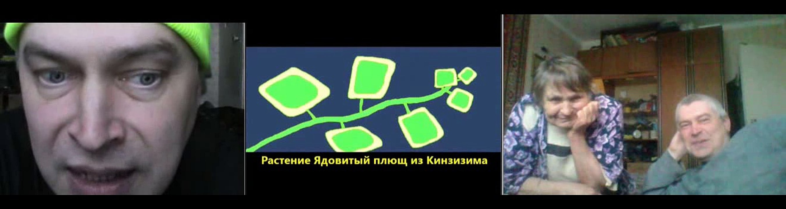 Геннадий Дерюгин и бабушка смотрят видео