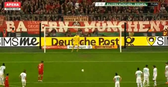 Thomas Muller Goal HD - Bayern Munich 1-0 Werder Bremen - 19-04-2016