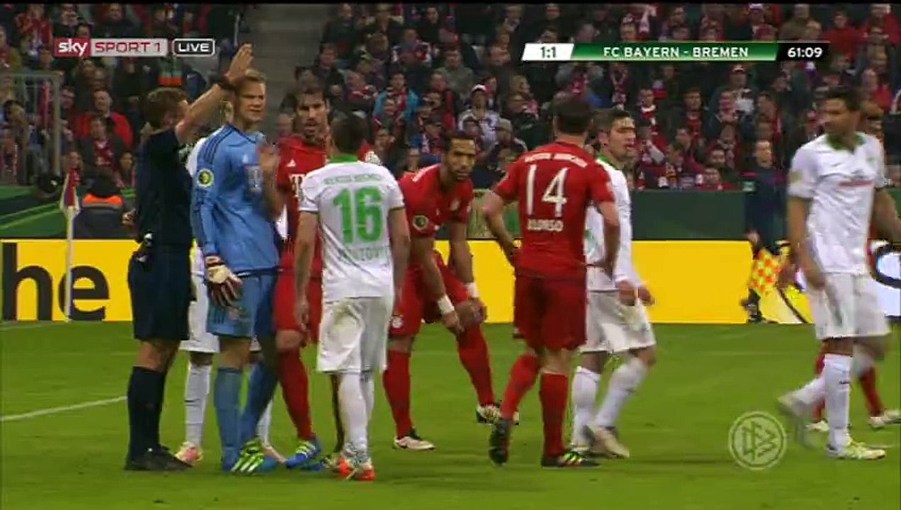 David Alaba Goal Annulled HD - Bayern Munich 1-0 Werder Bremen - 19-04-2016