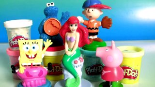 Play-Doh Stampers The Little Mermaid Ariel, Cookie Monster, Peppa Pig Play-Doh Confetti