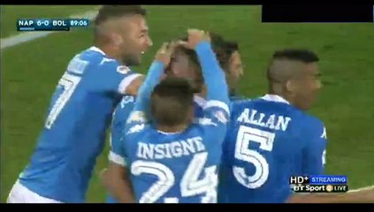 Goal David Lopez - SSC Napoli 6-0 Bologna (19.04.2016)