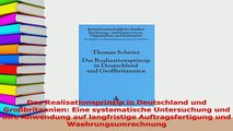 Read  Das Realisationsprinzip in Deutschland und Großbritannien Eine systematische Untersuchung Ebook Free