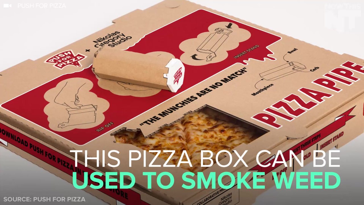 Pizza Box Transforms Into Weed Pipe
