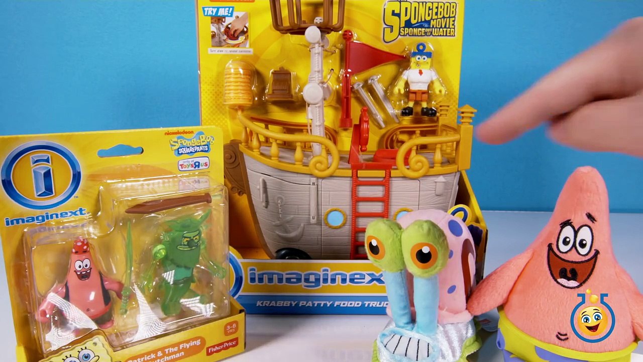 SpongeBob Sponge Out of Water Toys Imaginext Krabby Patty Food Truck Boat SquarePants Patrick Movie