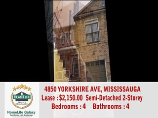 4850 YORKSHIRE AVE, MISSISSAUGA (Hurontario/Eglinton Ave)