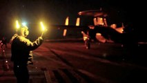 F 18 Hornet Night Carrier Takeoff Landing