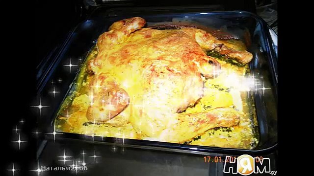 Запеченная курица в сметане Пошаговый рецепт