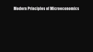 Read Modern Principles of Microeconomics Ebook Free