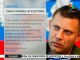 Donbass exige a Ucrania ley sobre estatus especial y electoral