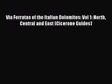 Read Via Ferratas of the Italian Dolomites: Vol 1: North Central and East (Cicerone Guides)