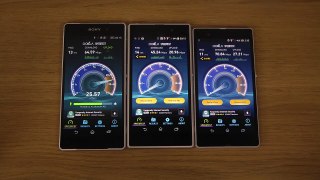 Sony Xperia Z2 vs. Sony Xperia Z1 vs. Sony Xperia Z - Internet Speed Test
