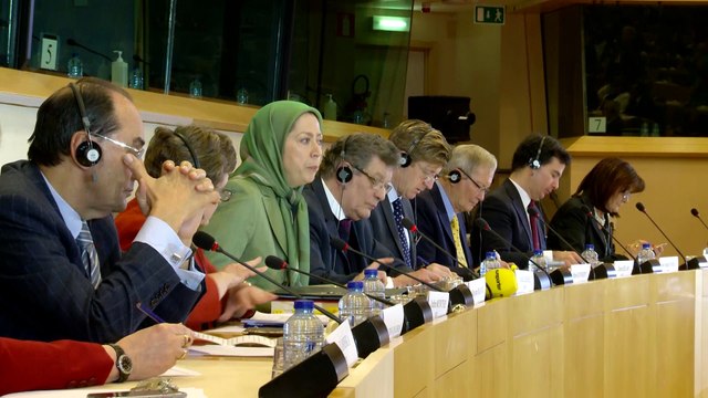 Maryam Rajavi Addresses the European Parliament and Condemns Closer EU-Iran Relations After the Nuclear Deal