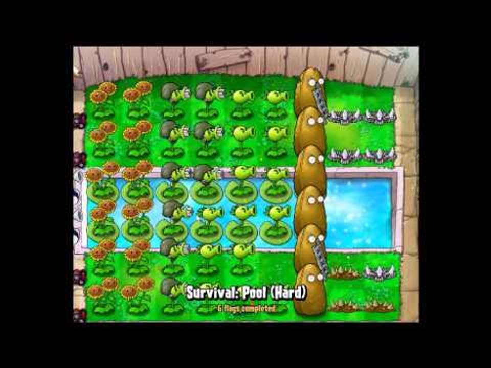 Plants vs. zombies Survival Pool Hard (10 flags completed)
