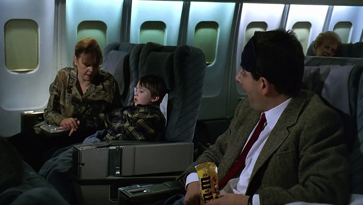 Mr. Bean on the plane