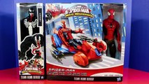 Marvel Ultimate Spider-Man Web Warriors Spiderman With Turbo Racer & Venom Have Play Doh Fight