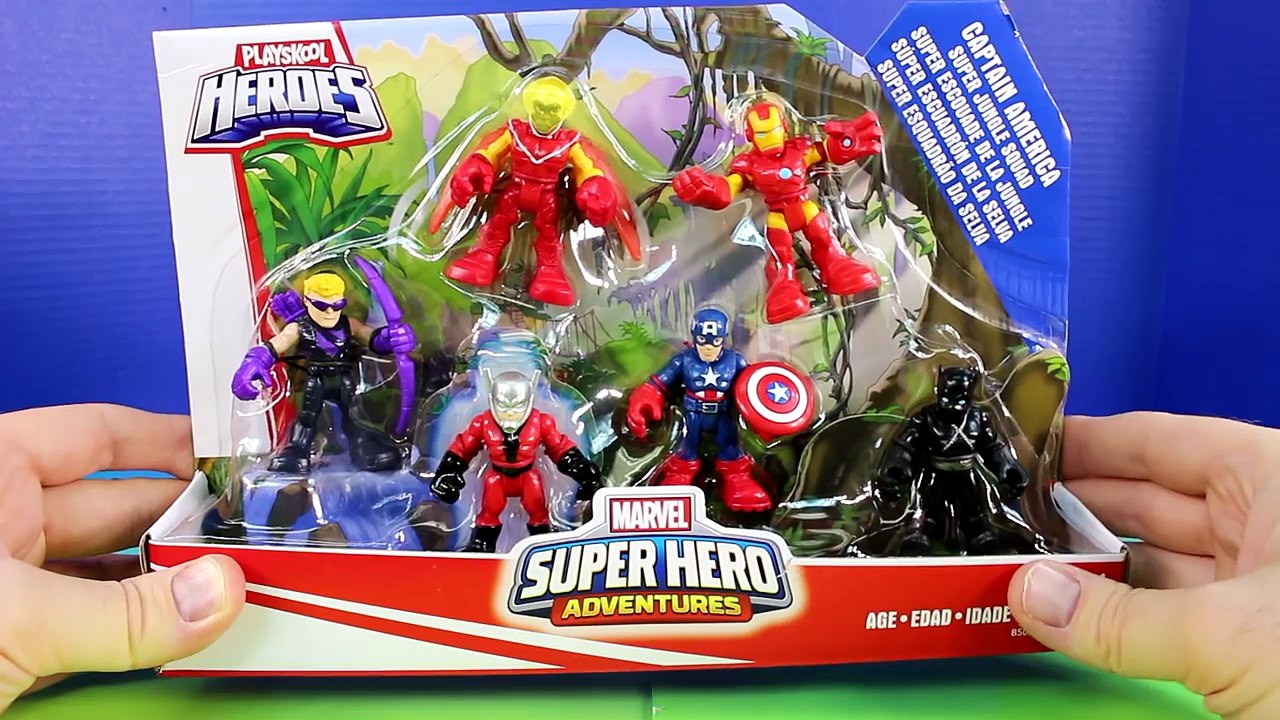 Marvel Super Hero Adventures Super Jungle Squad Iron Man Captain America Battle Imaginext Villains