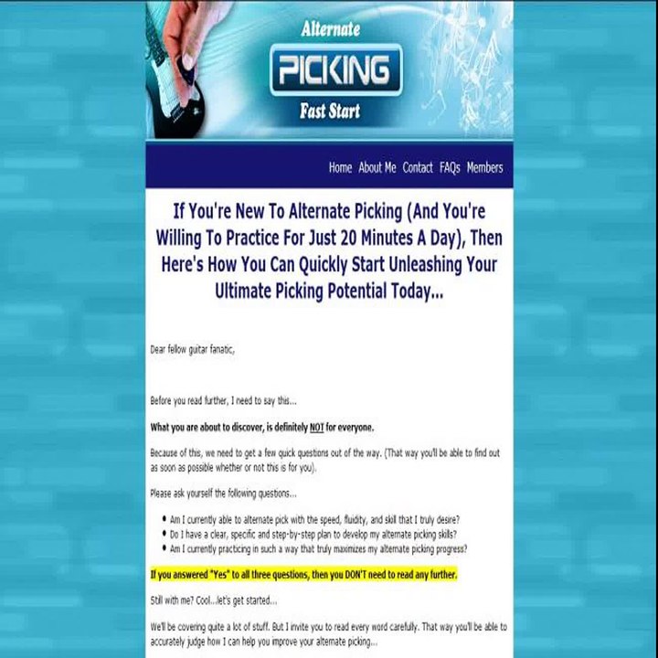 [DOWNLOAD] Guitar Technique Product – Alternate Picking Fast Start