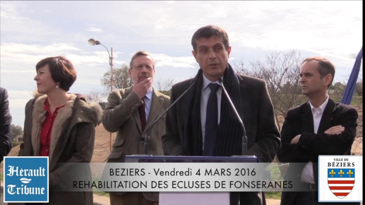 BEZIERS - 2016 - LES TRAVAUX DE REHABILITATION des ECLUSES DE FONSÉRANES sont lancés