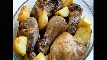Курица запеченая с картофелем.wmv