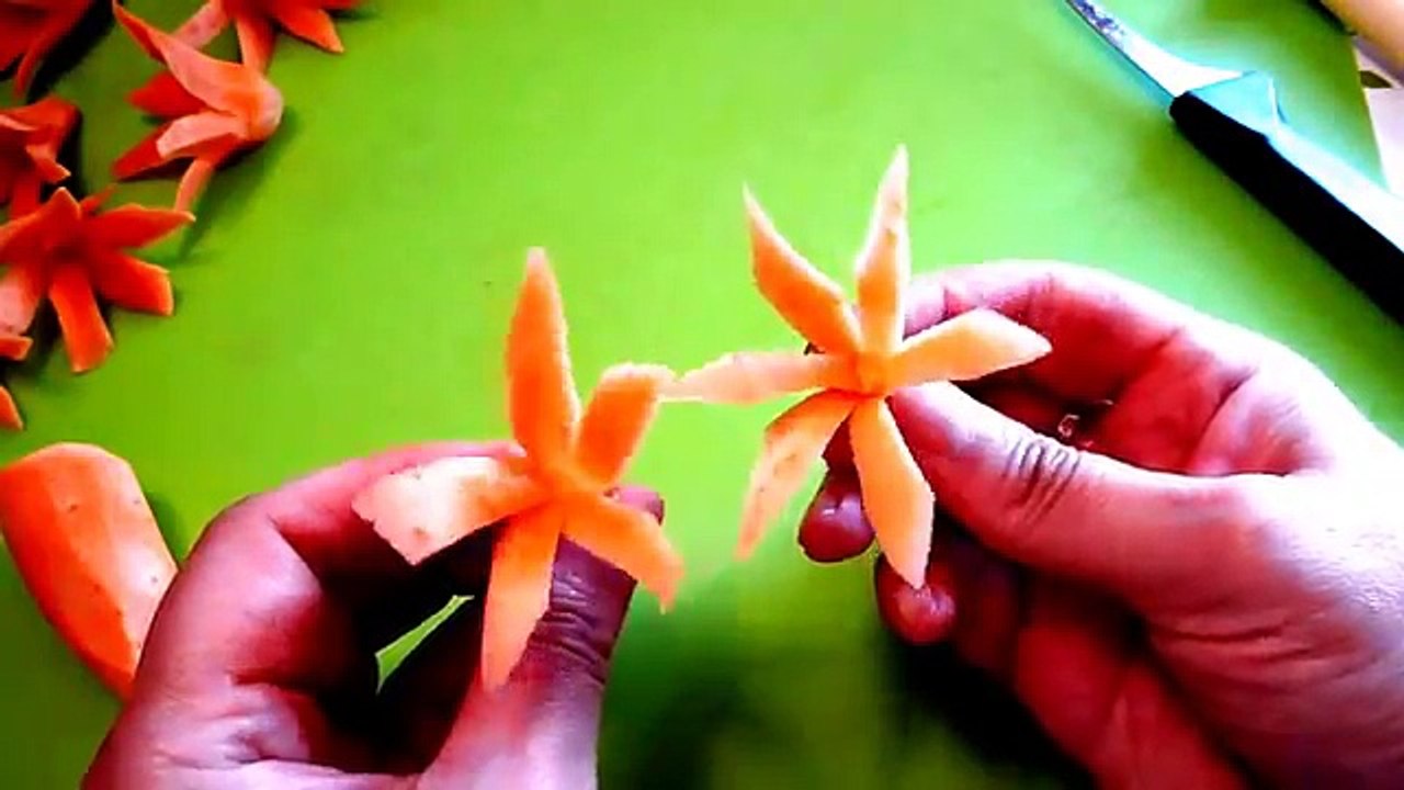 Цветы из моркови! Flowers of carrot! Украшения из овощей! Decoration of vegetables!
