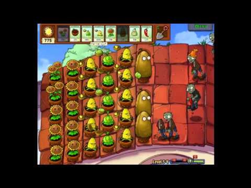 Plants Vs Zombies Level 5-4