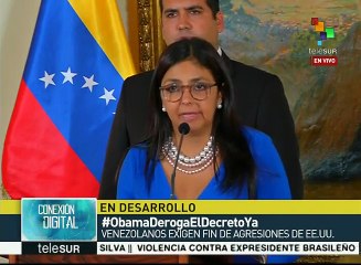Rodríguez: Decreto de Obama viola derecho internacional