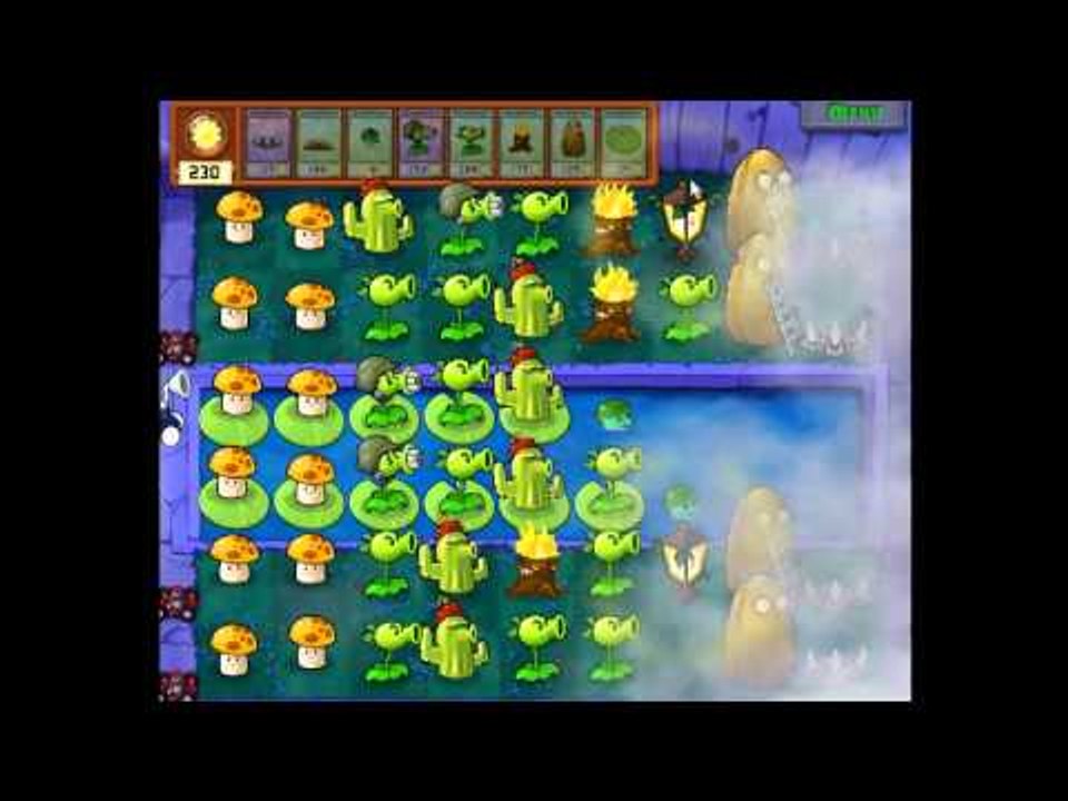 Plants vs zombies: Survival pool fog (10 flags completed)