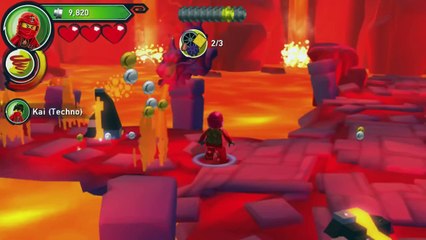 LEGO Ninjago׃ Shadow of Ronin Walkthrough Part 6 - The Volcano Core & Volcanic Slide (3DS⁄Vita)