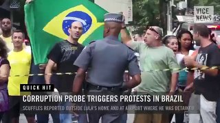 Federal Corruption Inquiry Triggers Protests in Brazil: VICE News Quick Hit (FULL HD)