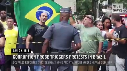 Federal Corruption Inquiry Triggers Protests in Brazil: VICE News Quick Hit (FULL HD)
