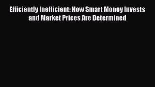 Read Efficiently Inefficient: How Smart Money Invests and Market Prices Are Determined PDF